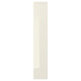 VOXTORP Door, high-gloss light beige, 15x80 cm