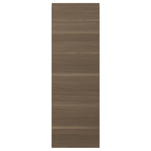 A VOXTORP furniture panel in dark walnut brown with a smooth, minimalist design.