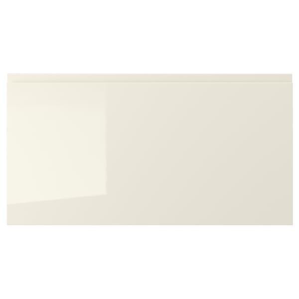 VOXTORP Drawer front, high-gloss light beige, 75x40 cm