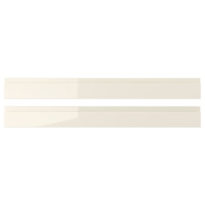 VOXTORP Drawer front, high-gloss light beige, 90x10 cm