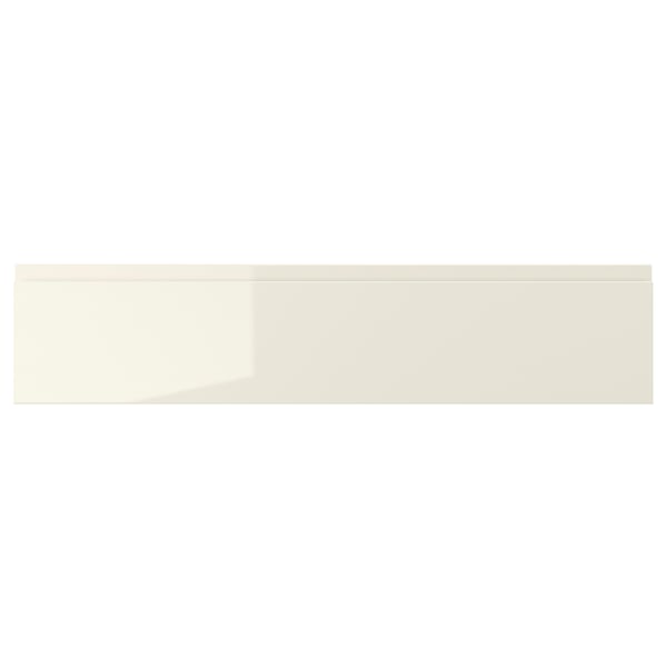 VOXTORP Drawer front, high-gloss light beige, 90x20 cm
