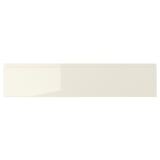 VOXTORP Drawer front, high-gloss light beige, 90x20 cm