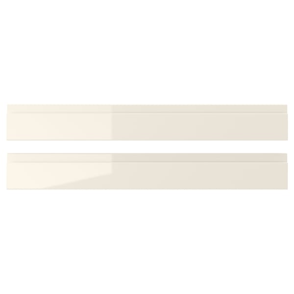VOXTORP Drawer front, high-gloss light beige, 75x10 cm