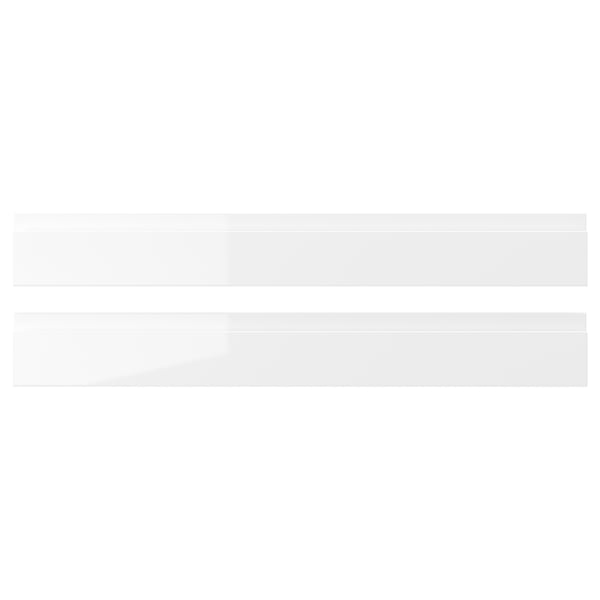 VOXTORP Drawer front, high-gloss white, 75x10 cm