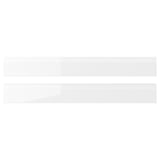 VOXTORP Drawer front, high-gloss white, 75x10 cm