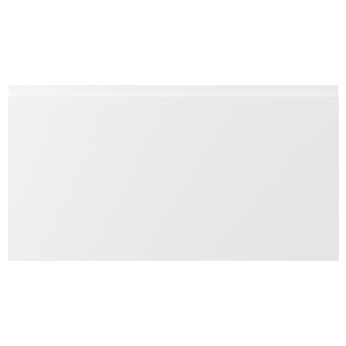 VOXTORP: white, matte, rectangular drawer fronts with integrated handles.