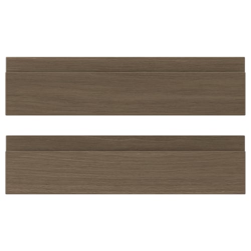 Two dark walnut-colored wooden panels with a smooth finish and simple design. No handles are visible, and the panels appear to be rectangular.