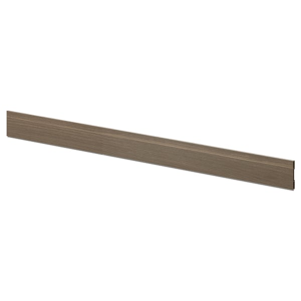 VOXTORP Plinth, walnut effect, 220x8 cm