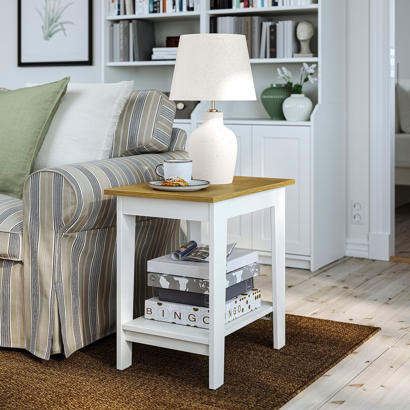 ÄMMARYD エッマリード サイドテーブル, ホワイト, 59x40 cm - IKEA