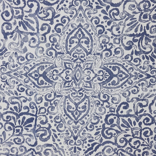 ÄNGSKLOCKA エングスクロッカ シャワーカーテン, ホワイト/ブルー, 180x200 cm