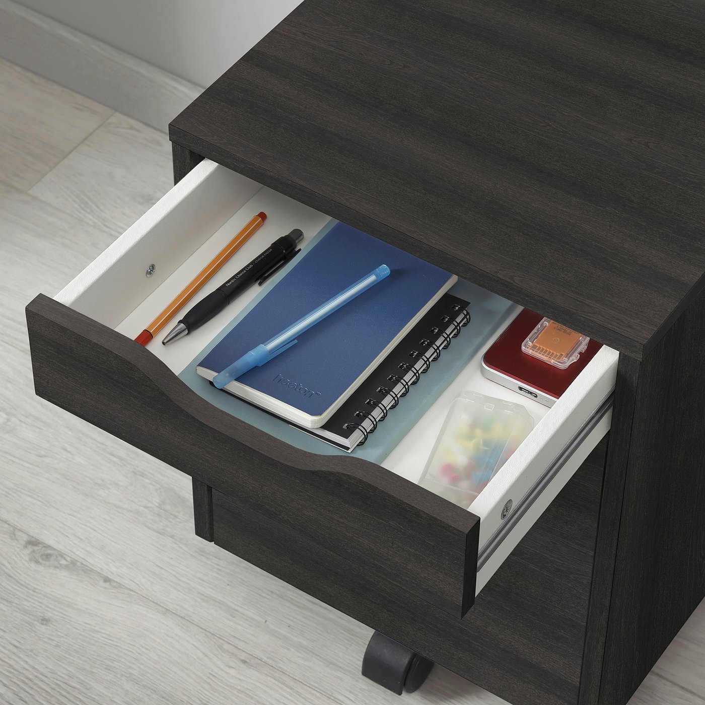 ALEX アレクス 引き出しユニット キャスター付き, ブラック