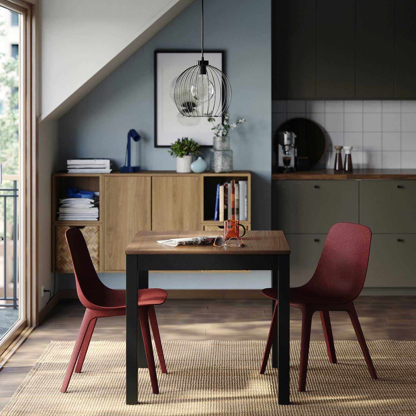 IKEA ODGER オドゲル ODGER chair, white/beige - IKEA