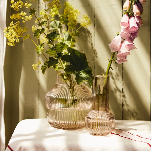 Anledning アンレドニング 花瓶2個セット ライトブラウン Ikea