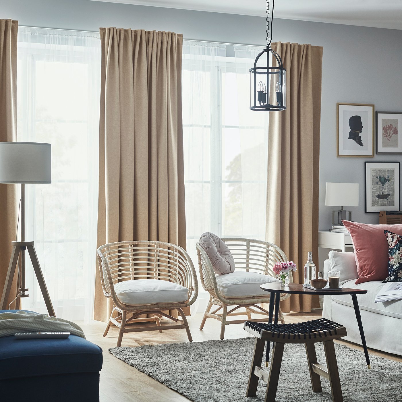 IKEA ANNAKAJSA カーテン 145x250cm 2枚セット 新品 IKEA ANNAKAJSA カーテン 145x250cm 2枚セット 新品