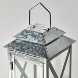 BEFÄSTA ベフェスタ ブロックキャンドル用ランタン 室内/屋外用, 亜鉛メッキ, 29 cm