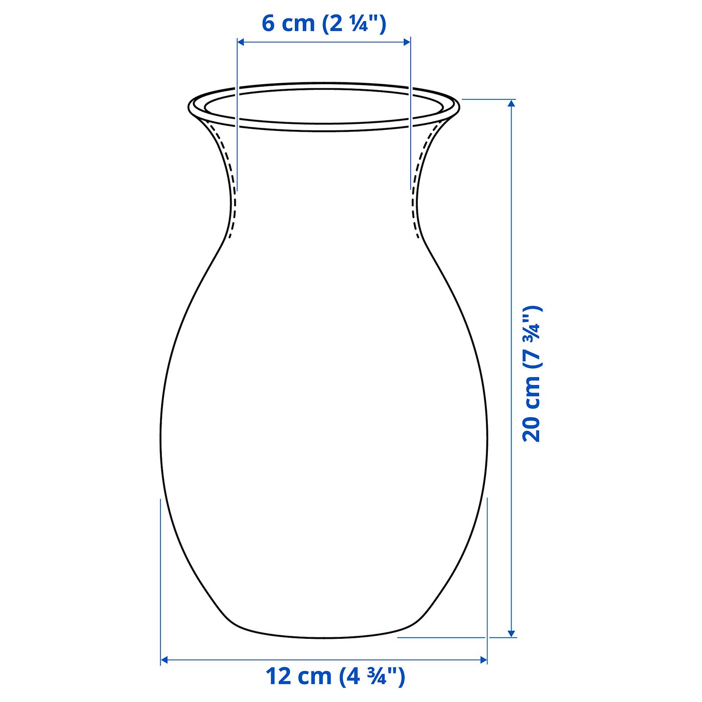 BERGKÖRSBÄR ベリショルスベル 花瓶, ガラス/グリーン, 20 cm - IKEA