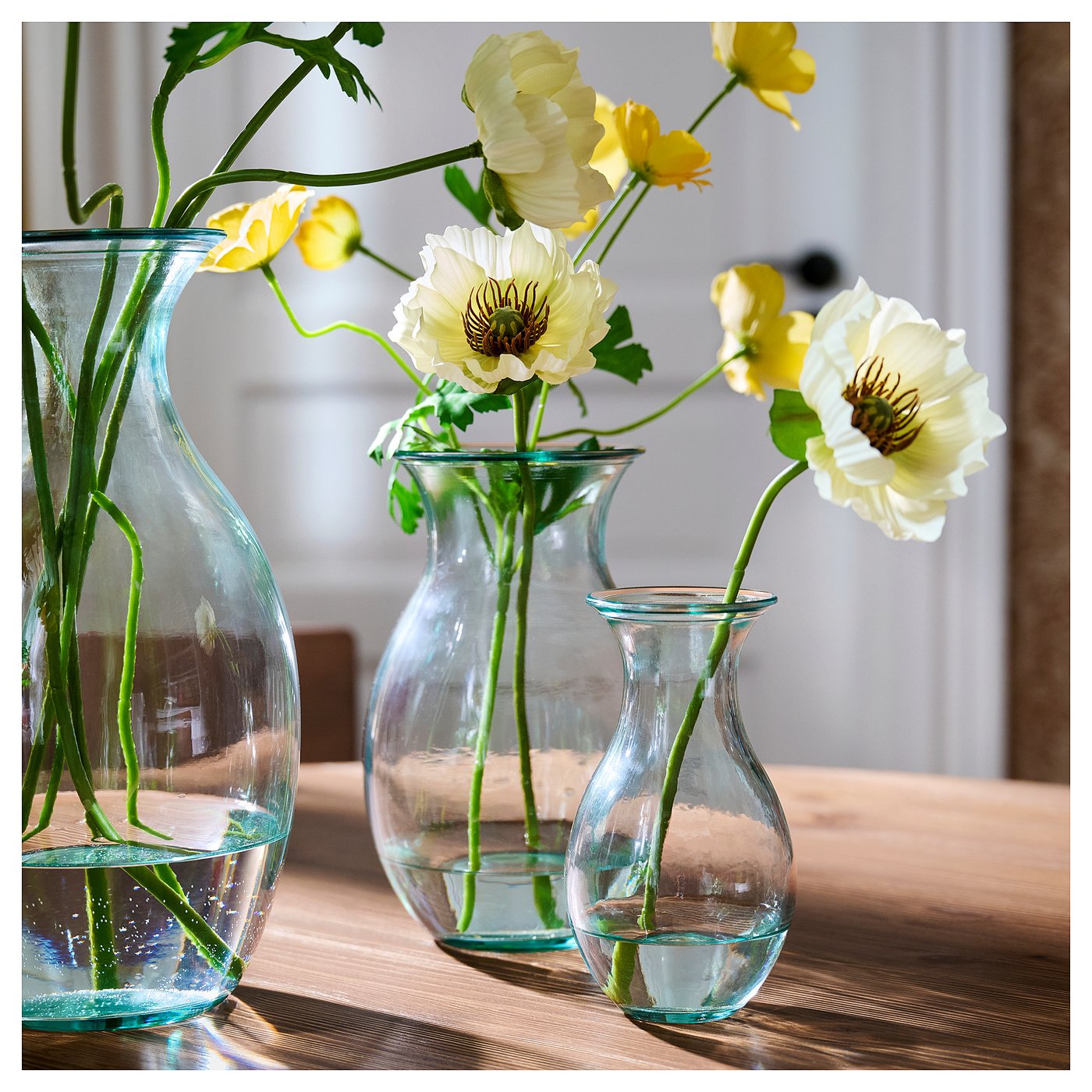 BERGKÖRSBÄR ベリショルスベル 花瓶, ガラス/グリーン, 15 cm - IKEA