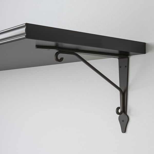 Bergshult ベリスフルト Krokshult クロークスフルト ウォールシェルフ ダークグレー チャコール 80x30 Cm Ikea