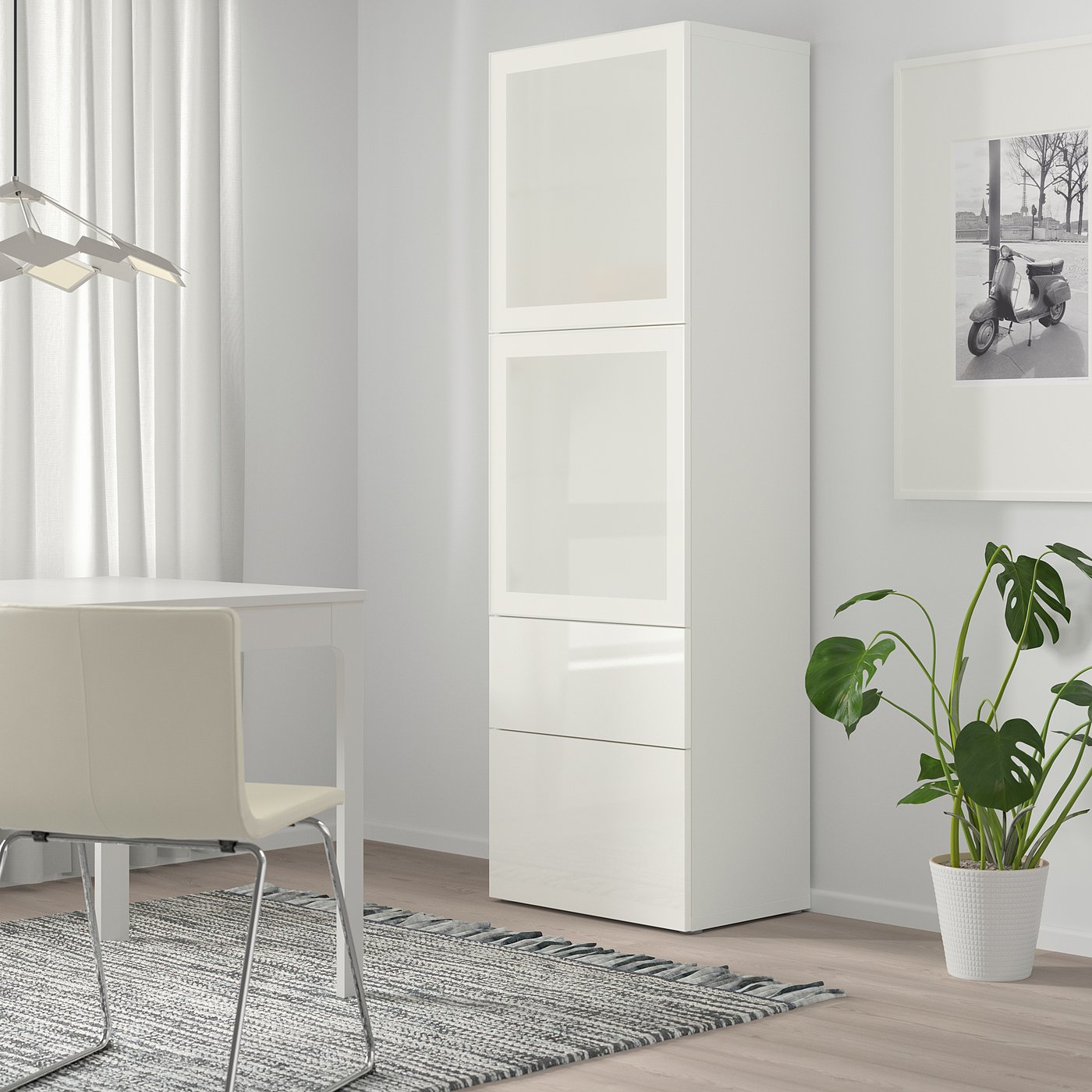 イケア ベストー キャビネット 棚 IKEA BESTA ガラス扉 TOMBO