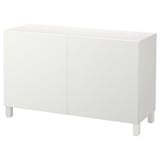 BESTÅ ベストー 収納コンビネーション 扉付, ホワイト/ラクスヴィーケン/ストゥッバルプ ホワイト, 120x42x74 cm