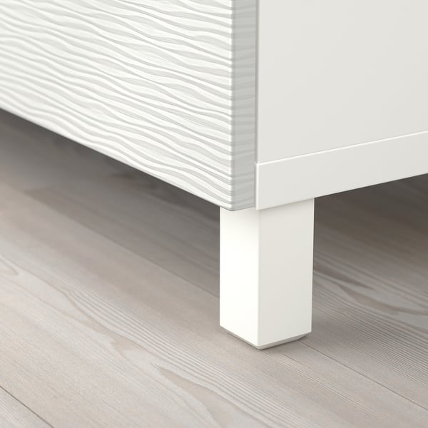 BESTÅ ベストー 収納コンビネーション 扉付, ホワイト/ラクスヴィーケン/ストゥッバルプ ホワイト, 120x42x74 cm