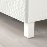 BESTÅ ベストー 収納コンビネーション 扉付, ホワイト/ラクスヴィーケン/ストゥッバルプ ホワイト, 120x42x74 cm