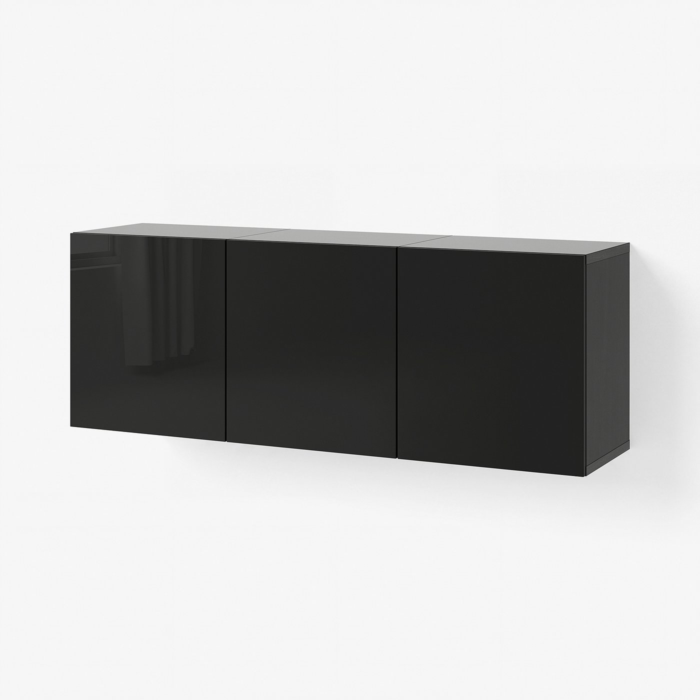 最終セール IKEA BESTÅ ベストー カスタマイズキャビネット ブラック BESTÅ ベストー 壁取り付け式キャビネットコンビネーション, ブラック