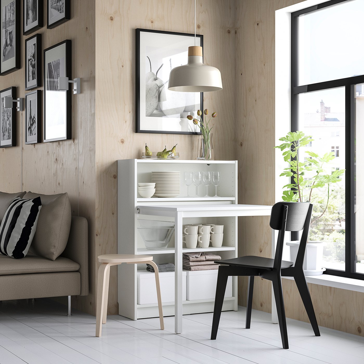 BILLY ビリー 本棚 デスク付き, ホワイト, 80x106 cm - IKEA