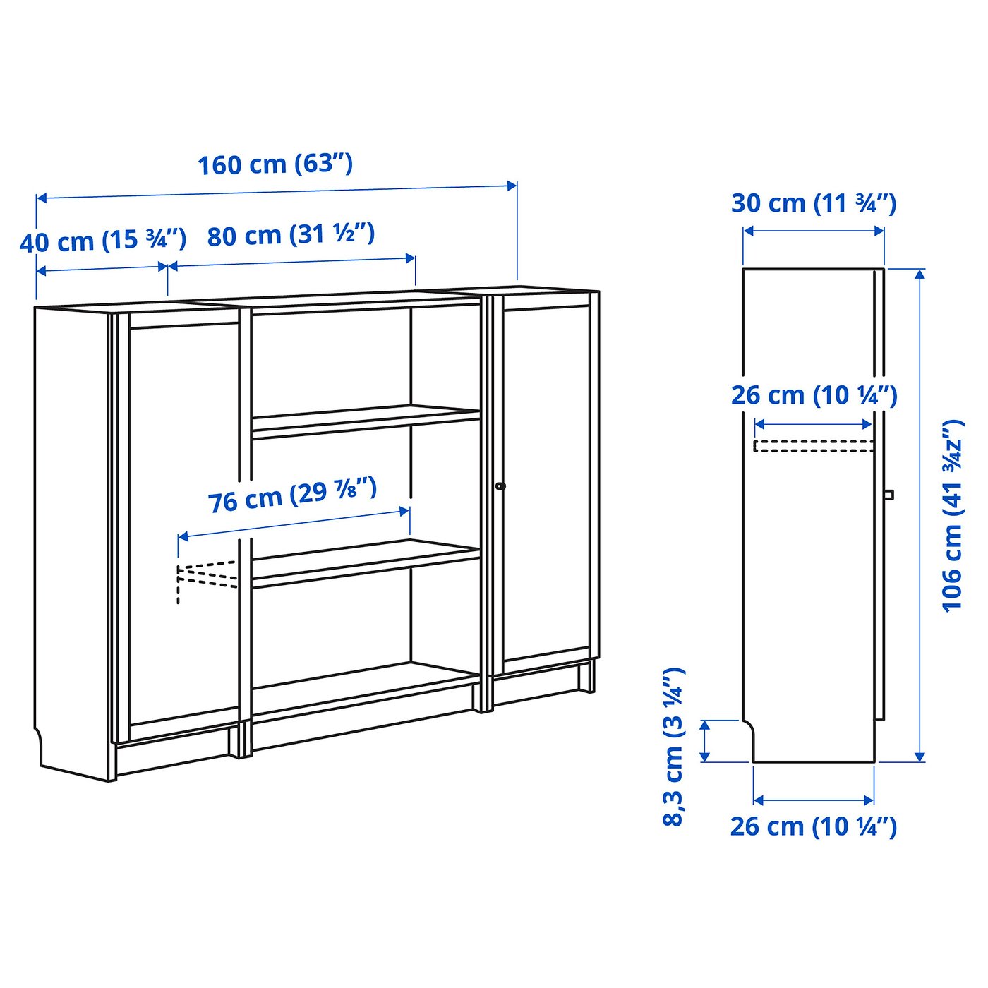 IKEA】BILLYビリー デスク（奥行き: 60高さ: 75幅: 76cm