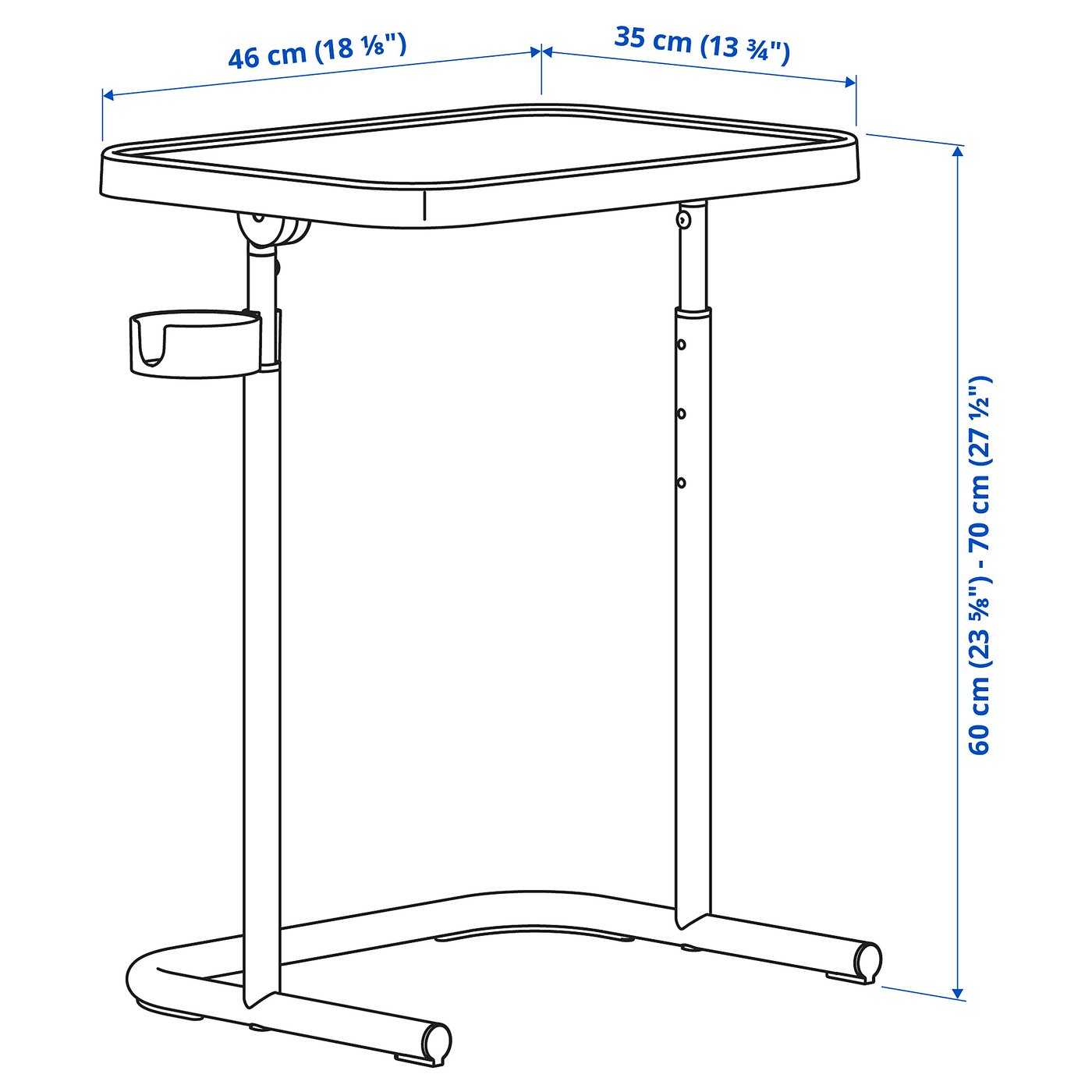 【IKEA】BJÖRKÅSEN ビョルコーセン ラップトップスタンド ホワイト BJÖRKÅSEN ビョルコーセン ラップトップスタンド, ブルー - IKEA