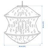 BLÅSTÅNG ブローストング / HAVSDJUP ハーヴスユープ ペンダントランプ, ベージュ/ホワイト, 45 cm