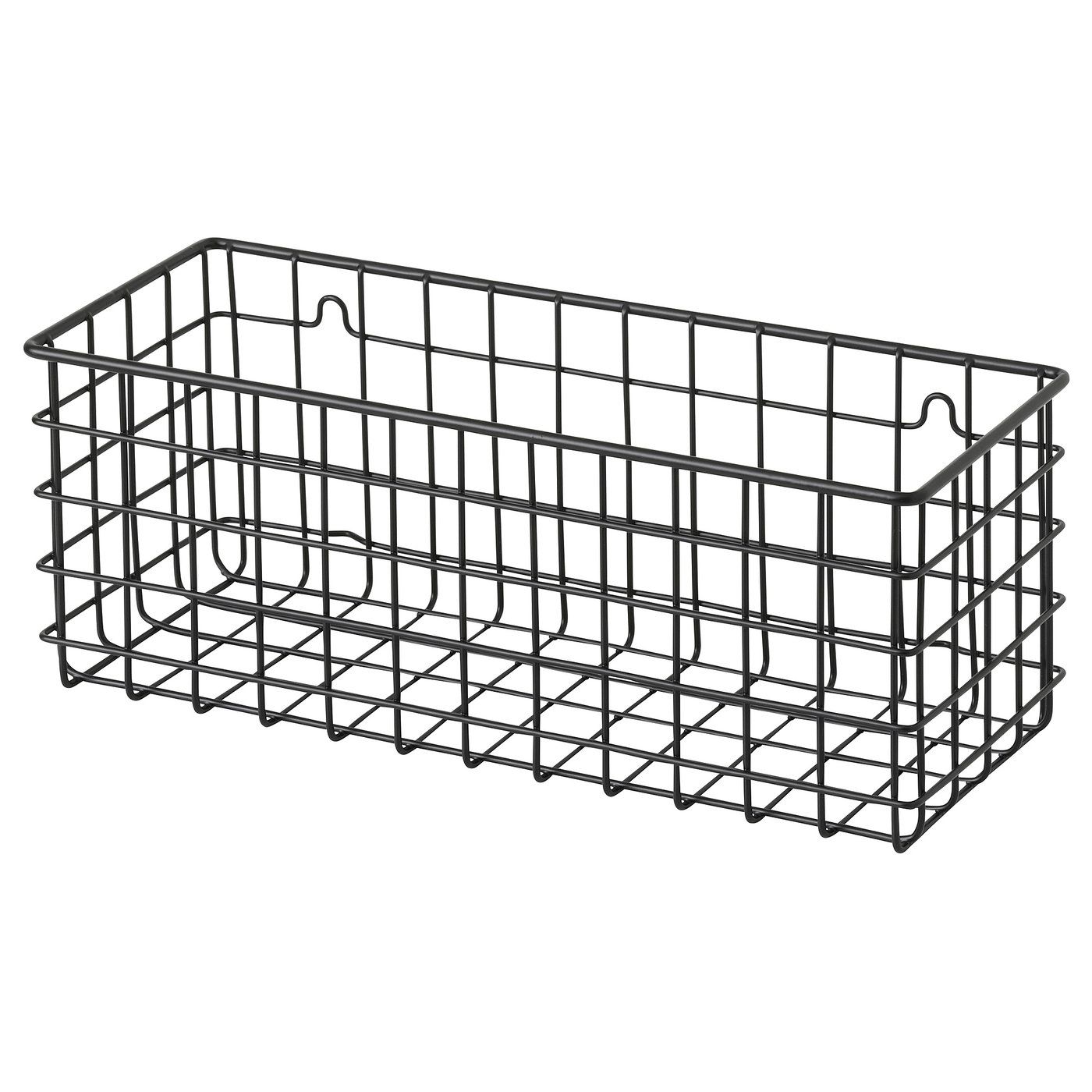 BLECKSJÖN ブレックショーン ウォールバスケット, ブラック, 31x12x12