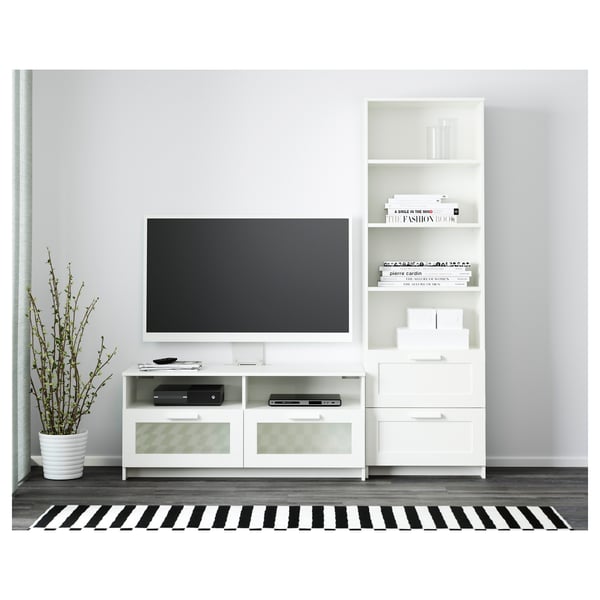 BRIMNES ブリムネス テレビボード, ホワイト, 180x41x190 cm - IKEA