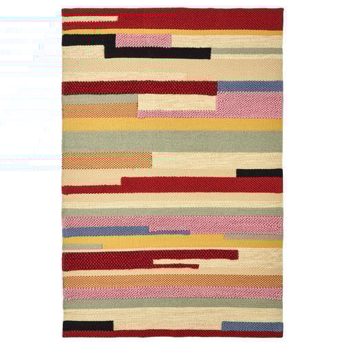 BRÖNDEN ブロンデン ラグ パイル短, ハンドメイド マルチカラー/レッド  