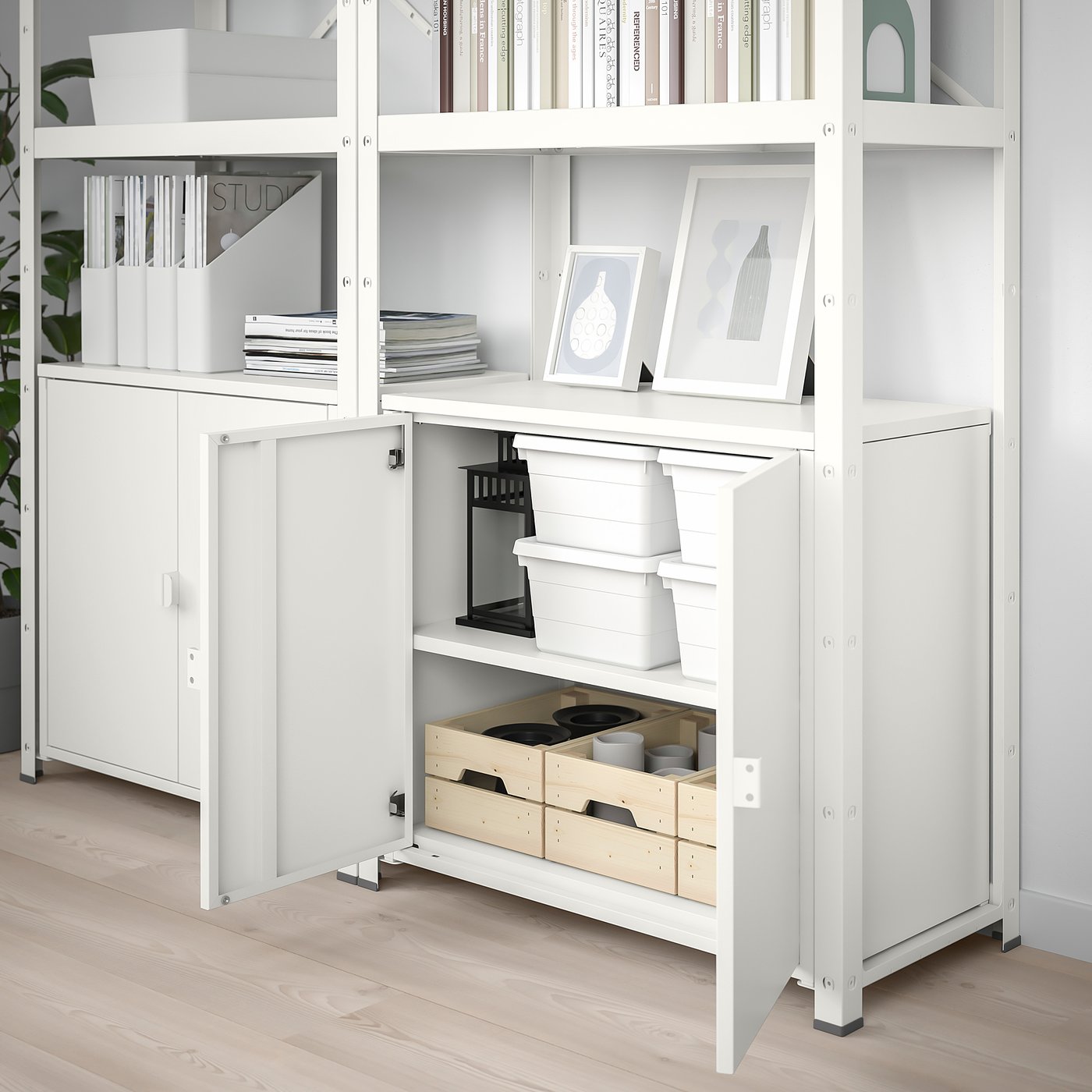 IKEA BROR ブロール ワゴン, ホワイト, システム収納