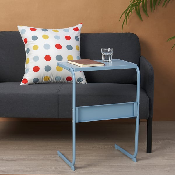 BRUKSVARA ブルクスヴァーラ サイドテーブル, ブルー, 42x30 cm