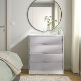 BRUKSVARA ブルクスヴァーラ 収納ユニット ボックス4個付き, ホワイト/ライトグレー, 70x80 cm