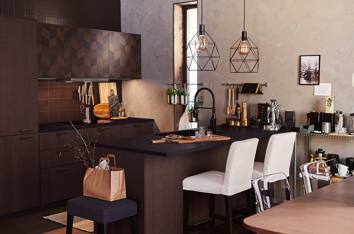 BRUNSTA ブルンスタ ペンダントランプシェード, ブラック, 30 cm - IKEA