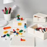 BYGGLEK ビッグレク レゴ®ボックス ふた付き 3点セット, ホワイト - IKEA