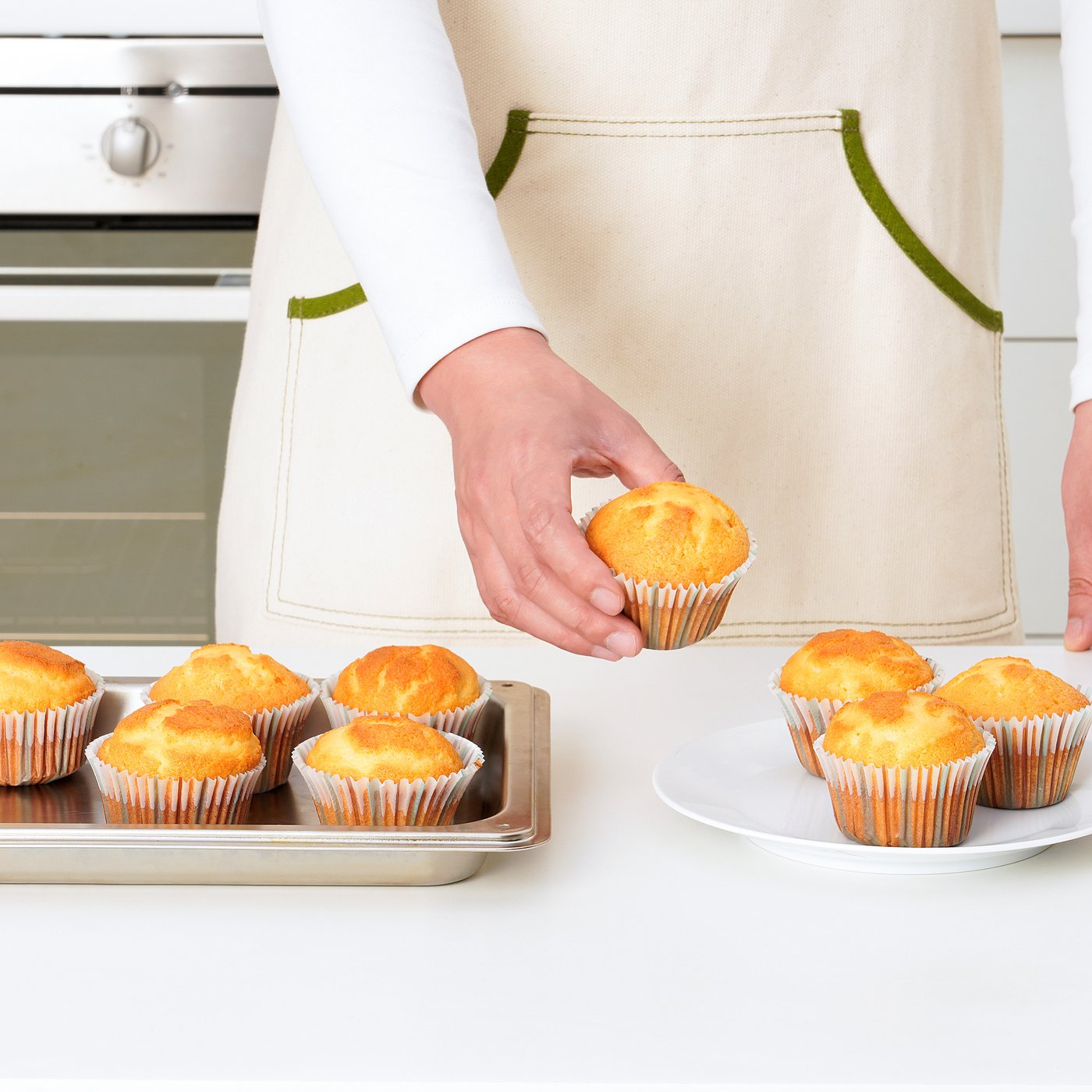 Drommar ドロッマル ベーキングカップ ターコイズ ベージュ Ikea