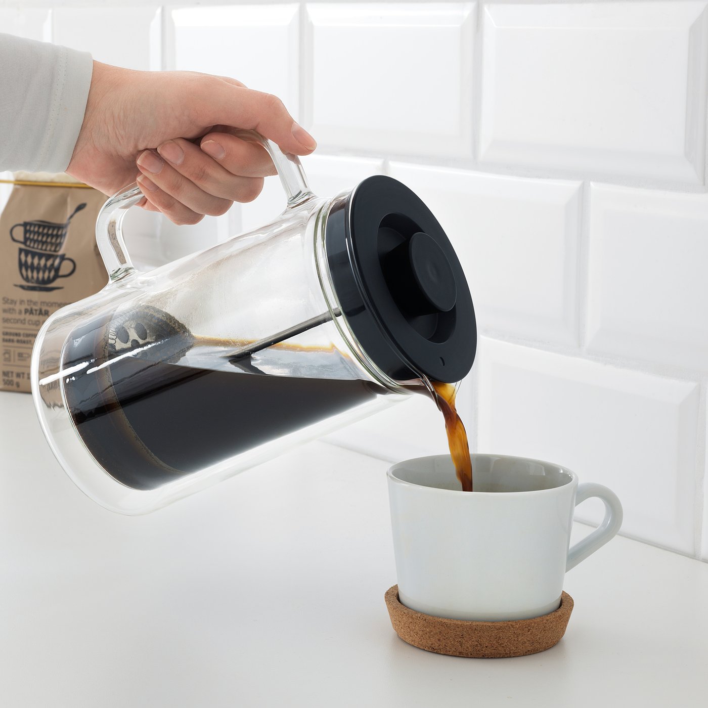 Egentlig エーゲントリグ コーヒー ティー メーカー ダブルウォール クリアガラス Ikea
