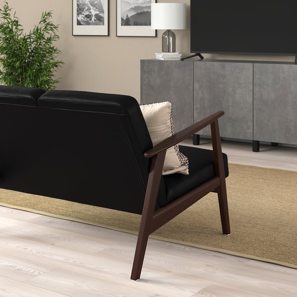 EKENÄSET エーケネーセット 3人掛けソファ, ヨンスビン ブラック - IKEA 