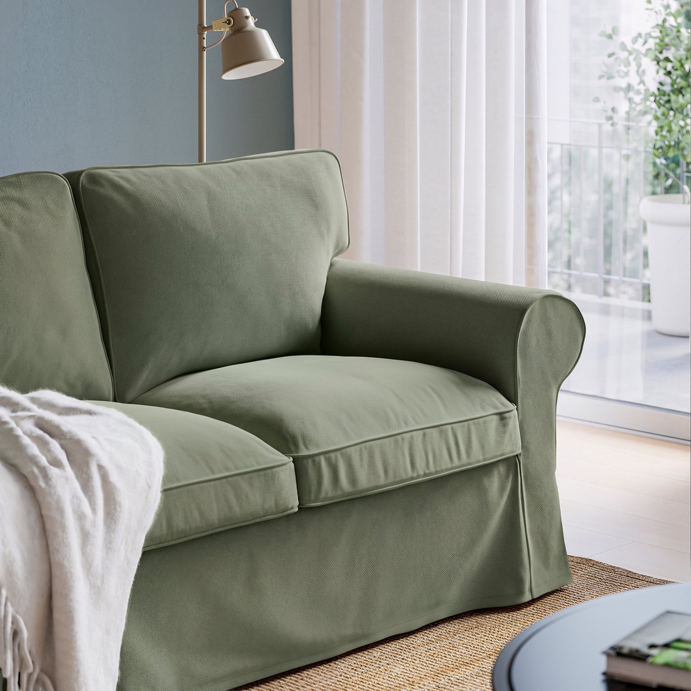 EKTORP エークトルプ 3人掛けソファ, ハーケボ グレーグリーン - IKEA