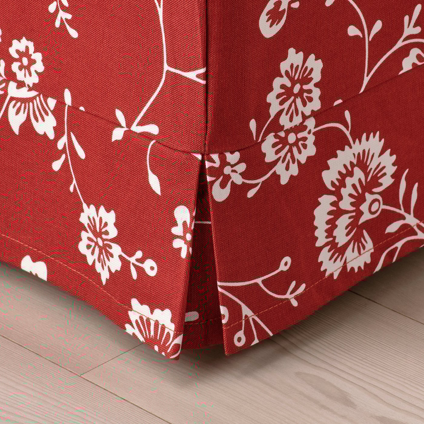 EKTORP エークトルプ オットマン, ヴィーレスタド レッド/ホワイト - IKEA