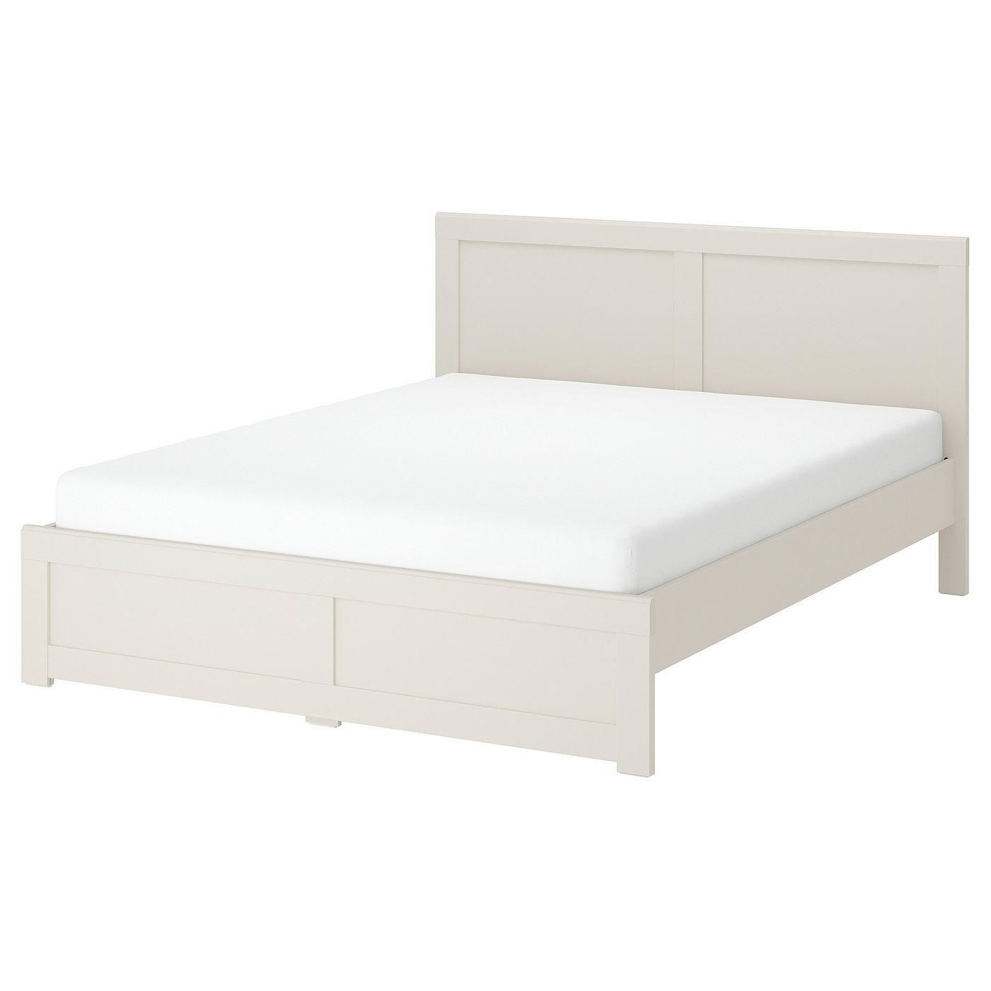 【セット販売】IKEA ベッドフレーム＋フォームマットレス（140×200cm） FÅGELFJÄLLET フォーゲルフィェレット ベッドフレーム, オフホワイト