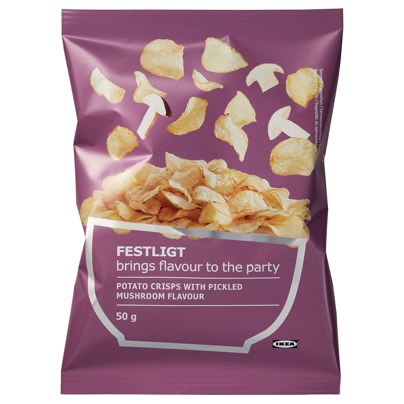 FESTLIGT フェストリグト ポテトチップス, マッシュルームのピクルス, 50 g IKEA