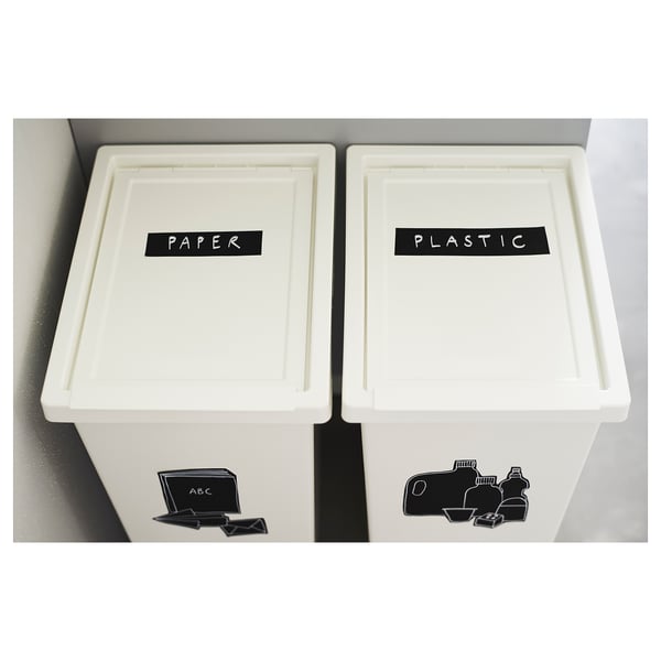 FILUR フィルール ふた付き容器, ホワイト, 42 l