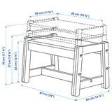 FLISAT フリサット 子ども用ベンチ, 高さ調節可能/グリーン - IKEA