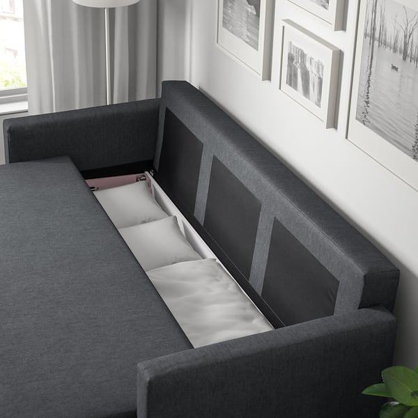 Friheten フリーヘーテン 3人掛けソファベッド ヒリエ ダークグレー Ikea