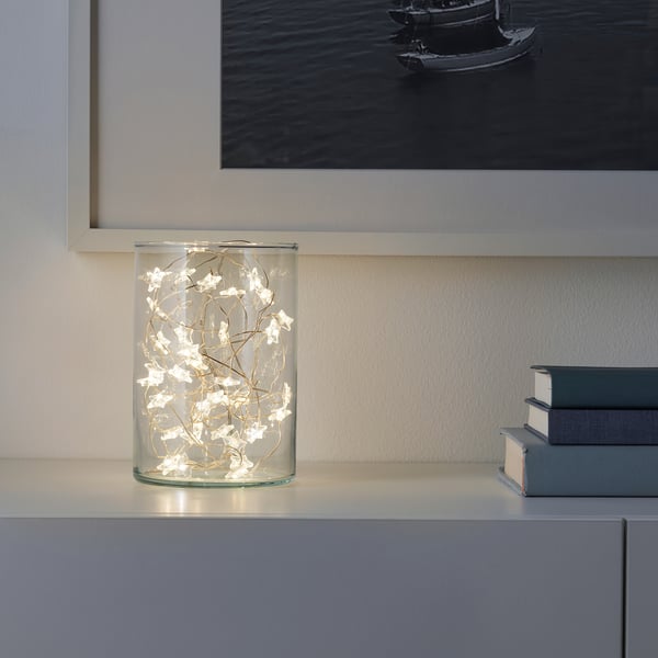 FRÖJDA フロイダ LEDライトチェーン 全40球, 電池式 ミニ/星